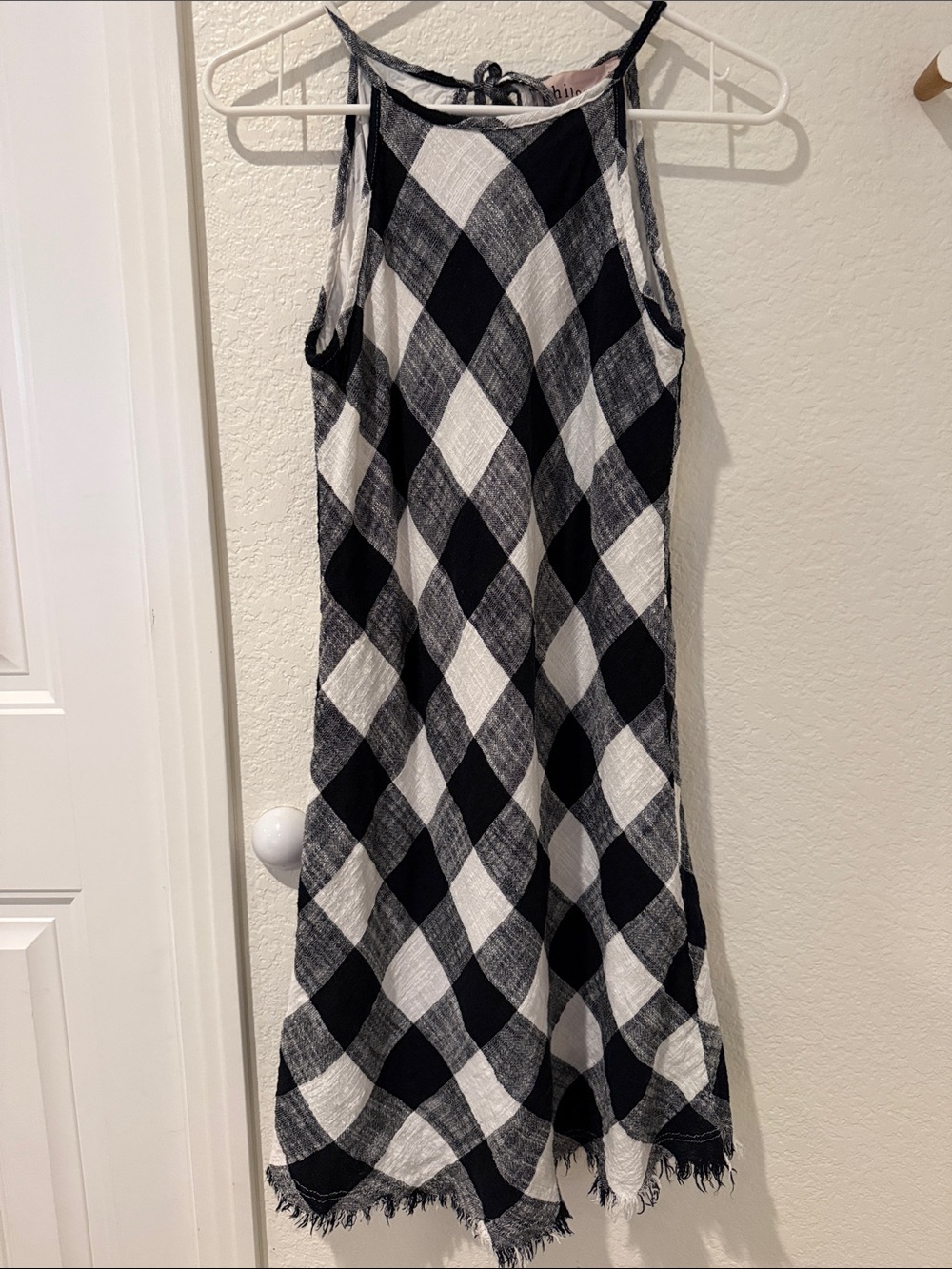 Philosophy Black and White Diamond-Check Sleeveless Dress